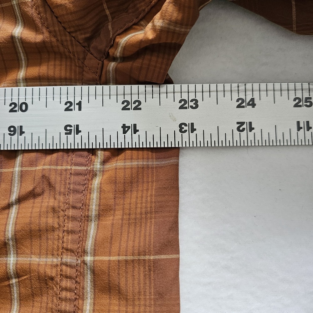 REI Co-Op Men's Shirt Large Button Down Long Sleeve Outdoors Casual, Rust Plaid - Picture 4 of 8